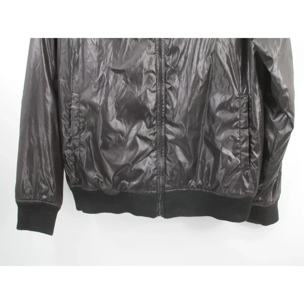SOUTHPOLE Bomber Jacket Men XL Black Retro Y2K Pockets Embroidered Logo Vintage